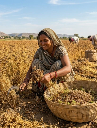 Coriander Seed Harvest