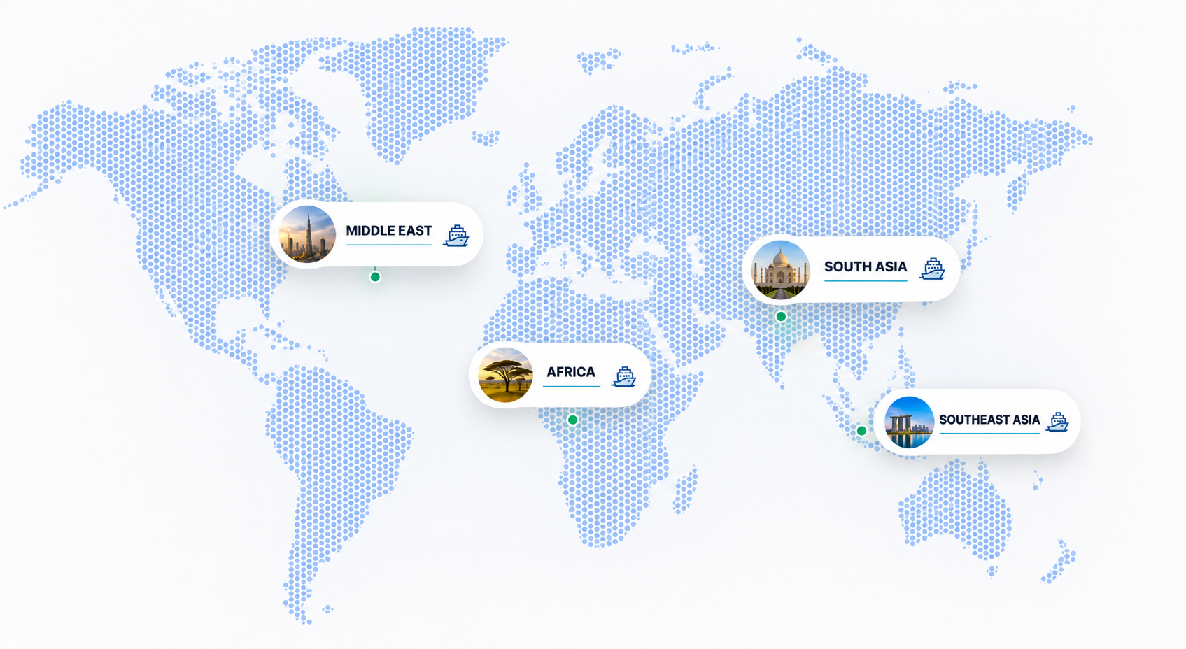 Arovan Global Export Markets Map